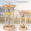 Reloj arena madera bambú dorado decoración oficina