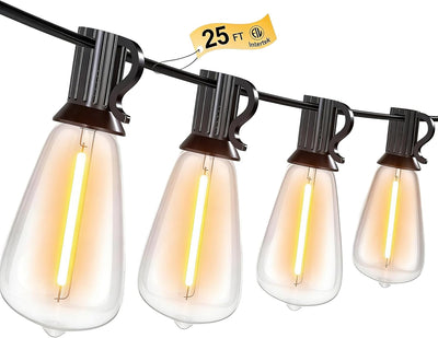 Cadena luces exterior 25ft blanco cálido