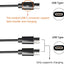 Cable divisor USB tipo C 3 en 1 4.9pies 3 USB C negro