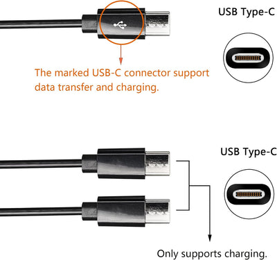 Cable divisor USB tipo C 3 en 1 4.9pies 3 USB C negro