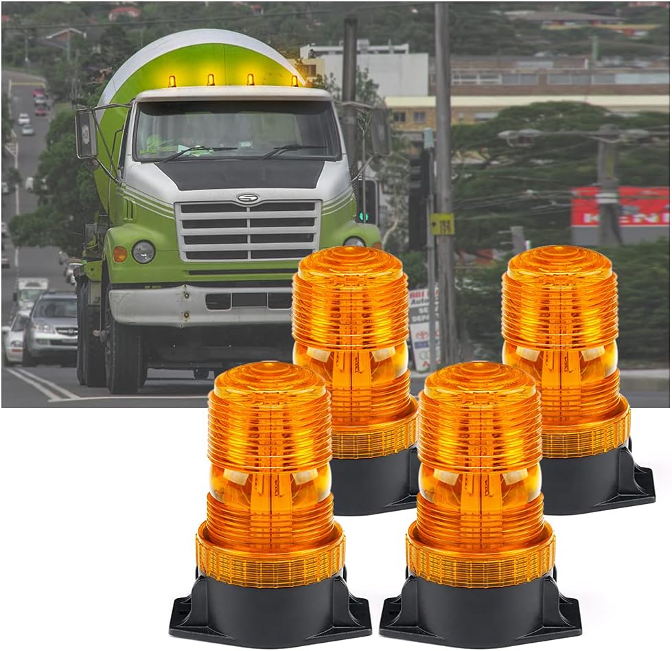 30 Luces LED Ámbar 10-110V para Vehículos 4 Uds