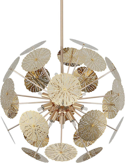Candelabro Sputnik 12 luces dorado colgante comedor cocina