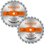 2 Hojas Sierra Circular 10pulg 40T 60T Eje 5/8