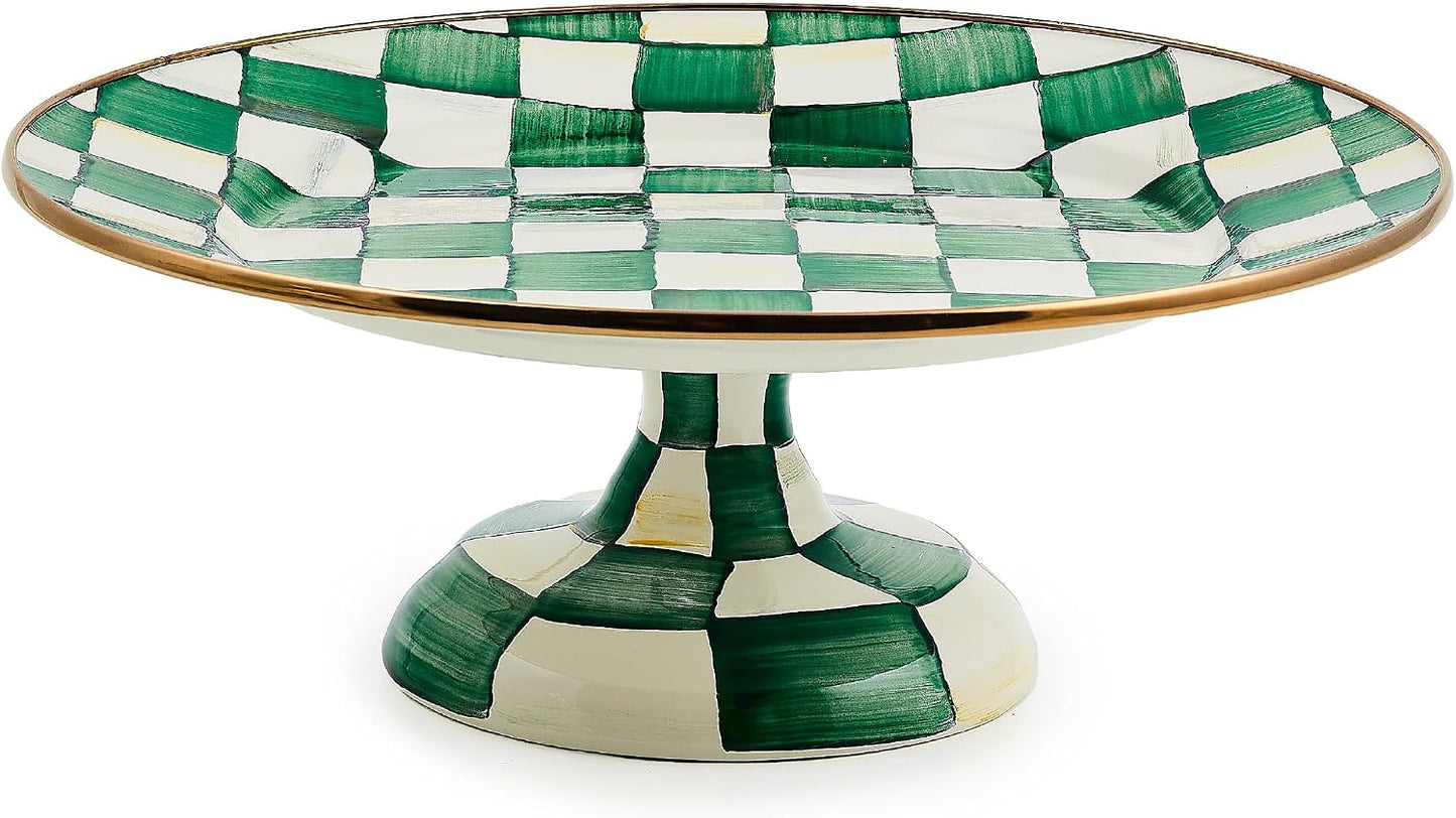 Plato pedestal esmaltado soporte redondo pastel