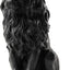 Estatua león sentado protector jardín 52.7cm negro