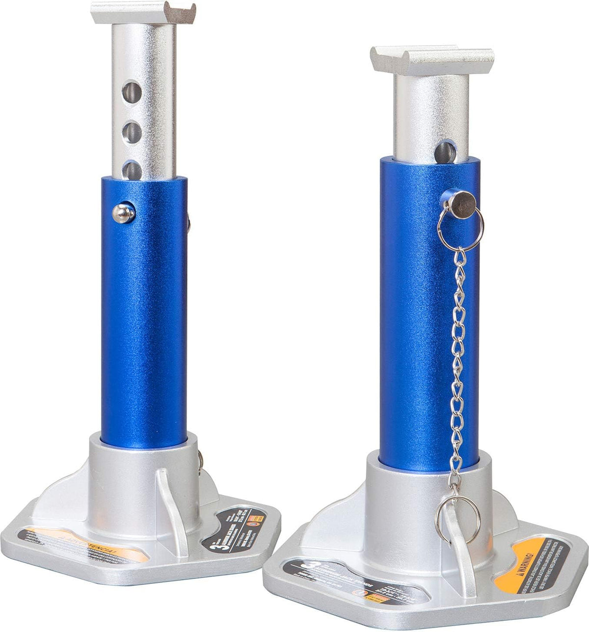 Soportes aluminio 6000lb pack 2 azul/plata
