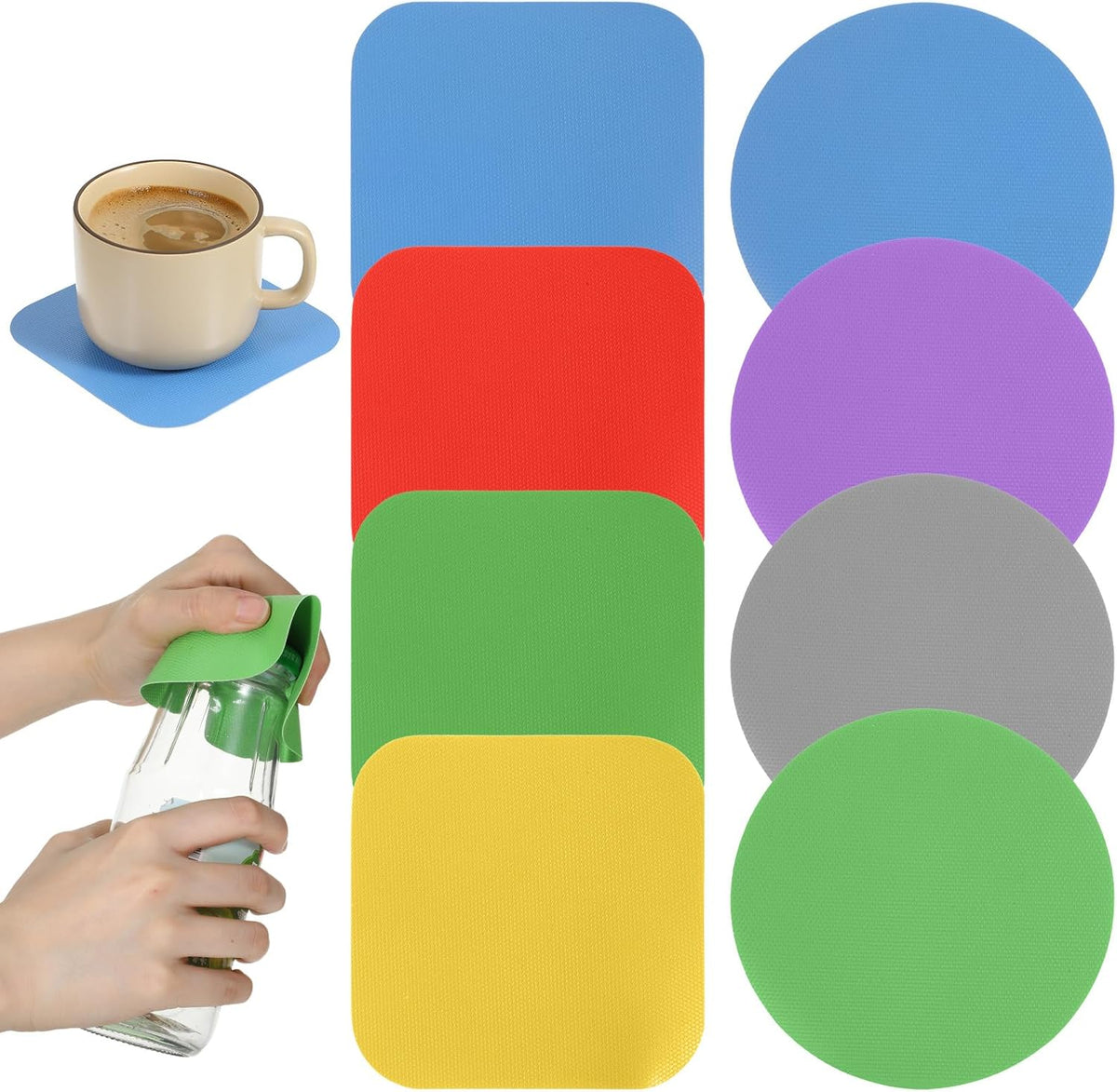 Pinzas de goma para abrir frascos y latas con almohadillas antideslizantes