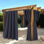 Cortinas impermeables opacas con ojales bloquean sol