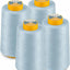 Pack 4 conos hilo poliéster 6000yd para bordado y serger