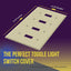 Placa pared interruptor luz palanca 4-Gang marfil
