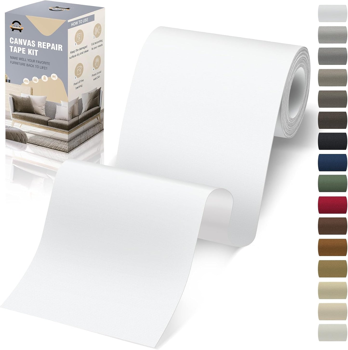 Parches lona 4x79" autoadhesivos impermeables kit reparación
