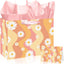 Bolsa fiesta niña flores naranja tarjeta seda retro