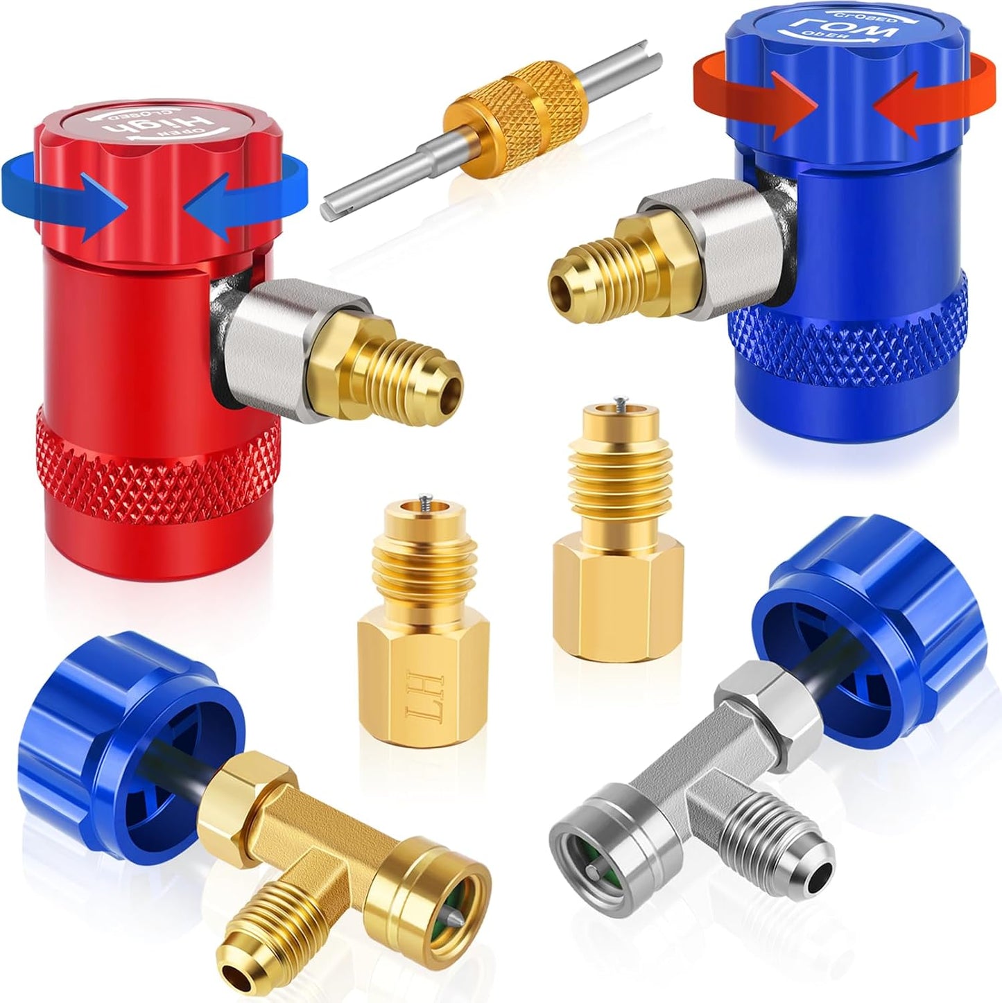 Set acoplador rápido R1234 con punción y llave ajustable
