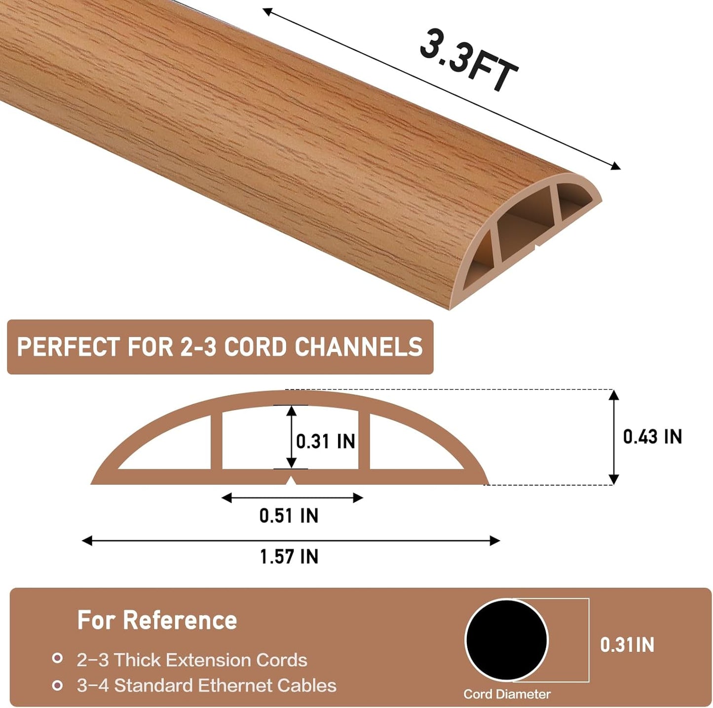 Cubierta autoadhesiva para cables de piso protege y organiza