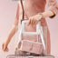 Caja organizadora joyas 2 capas viaje rosa