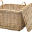 Cesta ratán rectangular con tapa organiz. hogar