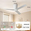 Ventilador techo 52pulg LED regulables motor DC silencioso