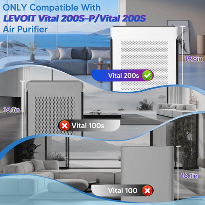 Filtro repuesto purificador aire LEVOIT Vital 200S H13
