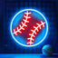 Letrero neón béisbol LED regulable USB sala dormitorio