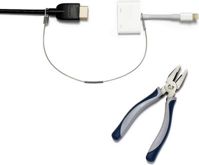 Sujetacables acero antirrobo con cerradura