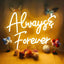 Letrero LED Always Forever 16x12" blanco cálido USB