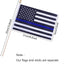 Bandera policía azul fina 5x8 pulg 12 pzas