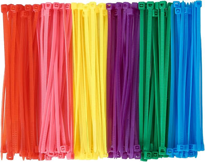 600 Pzas Bridas Cremallera 6pulg Multicolores Plástico