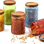 5 Tarros Vidrio Vintage 23.7-33.8oz Tapas Madera Cocina