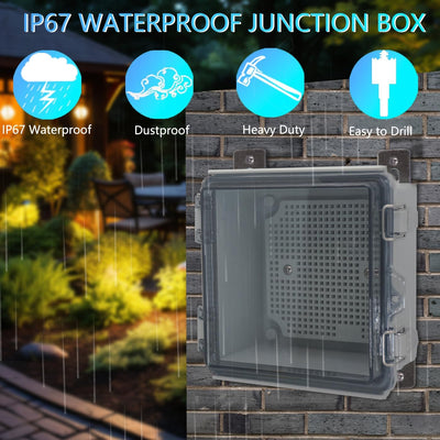 Caja eléctrica plástico ABS IP67 con pestillo acero inox