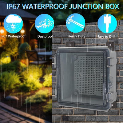 Caja eléctrica plástico ABS IP67 con pestillo acero inox