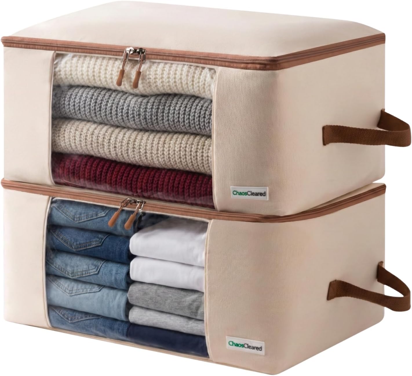 Bolsas lona organizadoras ropa suéteres y cama