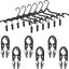 Perchas plegables con clips para viaje 12 pzas negro