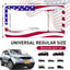 Marco matrícula bandera EE.UU. aluminio universal 2 pzas