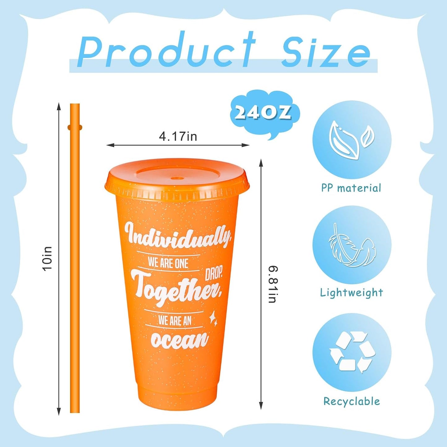 30 Vasos Plástico Reutilizables Regalo Grupo