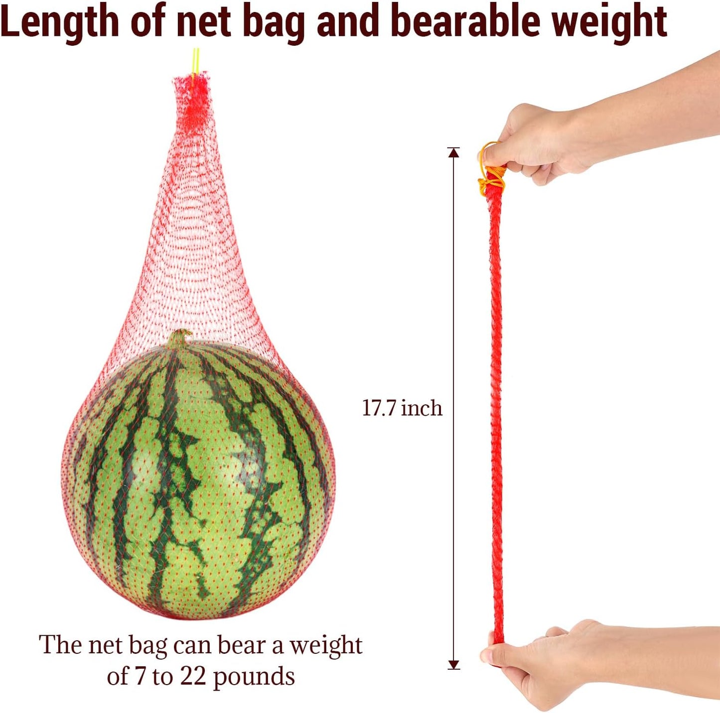 12 Redes Sandía 17.7pulg Bolsas Malla Colgar Melón