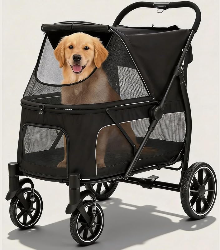 Cochecito perros grandes hasta 90lb transpirable todo