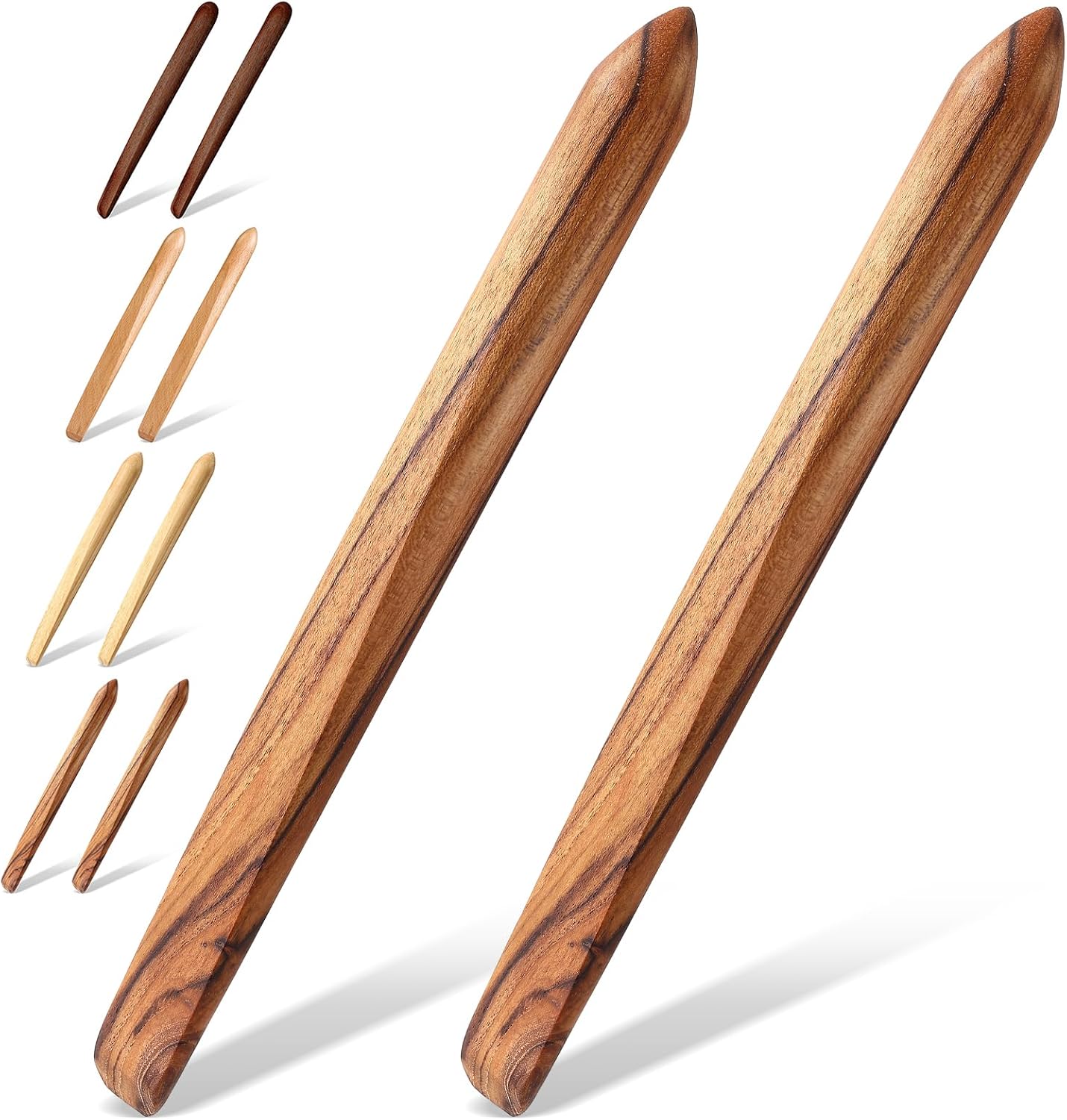 2 Pzas Herramientas Panadería Madera 11pulg Teca