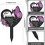 Estaca mariposa tumba corazón negro decoración
