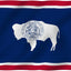 Bandera Wyoming 3x5ft poliéster doble costura ojales latón