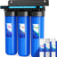 Sistema filtro agua 3 etapas 20x4.5pulg reducir hierro cloro