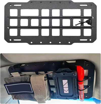 Panel MOLLE automóvil organizador visera EDC soporte herramientas