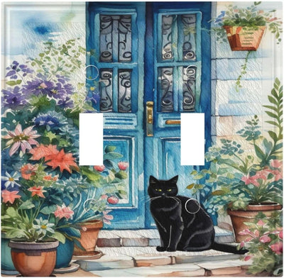 Cubiertas decorativas para interruptor arte gato 2 gang