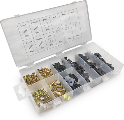 Kit 170 Clips en U para Auto con Tuercas Autorroscantes