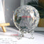Esfera cristal facetada con prismas soporte decoración hogar