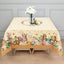 Mantel cuadrado de Pascua 60 x 60 pulgadas tela impermeable flores conejo