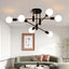 Lámpara techo Sputnik negra 6 luces cocina comedor