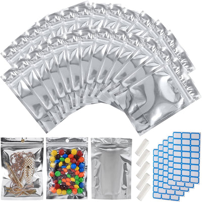 500 Bolsas Mylar Recerrables Almacenamiento Alimentos