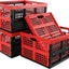 Caja plástico plegable 34qt apilable set 4