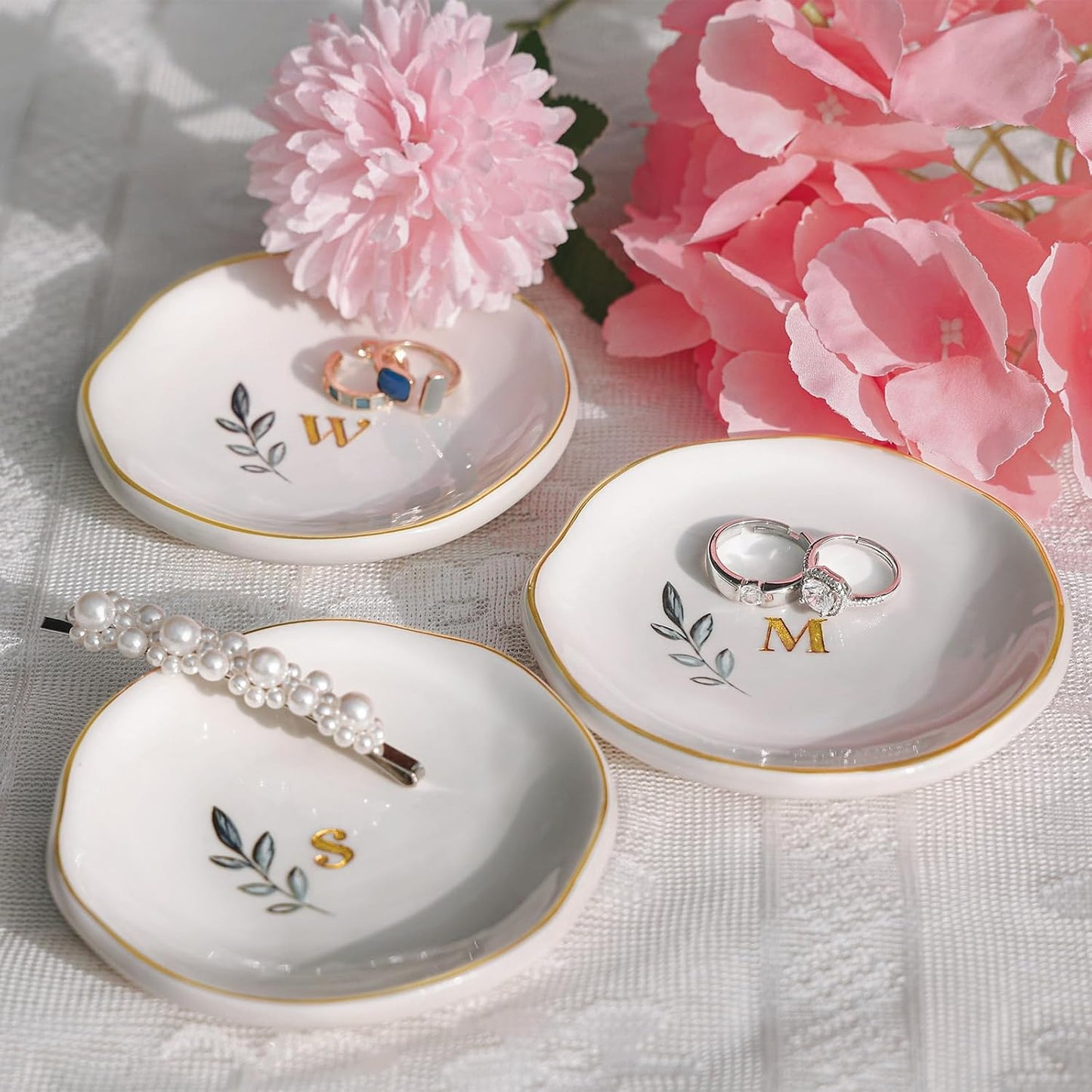 Bandeja cerámica personalizada para anillos y joyas regalo