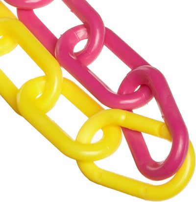 Cadena plástica barrera 2pulg amarillo magenta